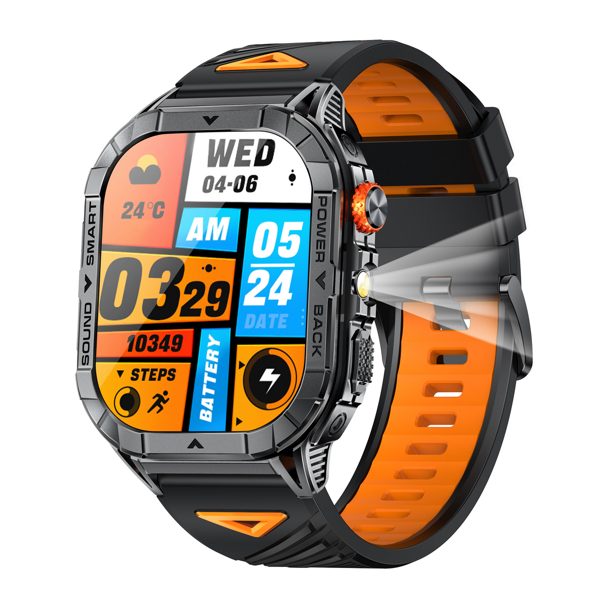 Smartwatch con Display AMOLED 2,13" APP FitCloudPRO – Cassa in Lega di Zinco, Impermeabile 3 ATM, Chiamate Bluetooth, Frequenza Cardiaca, Contapassi, Android e iOS (Nero)