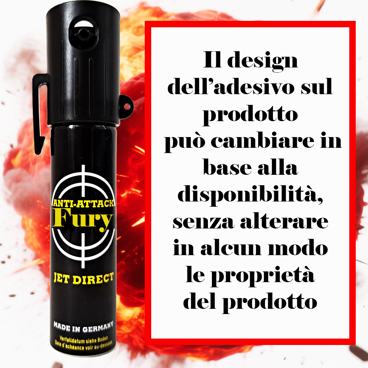 Spray al peperoncino difensivo Antiaggressione JET 20ml (kit 5)