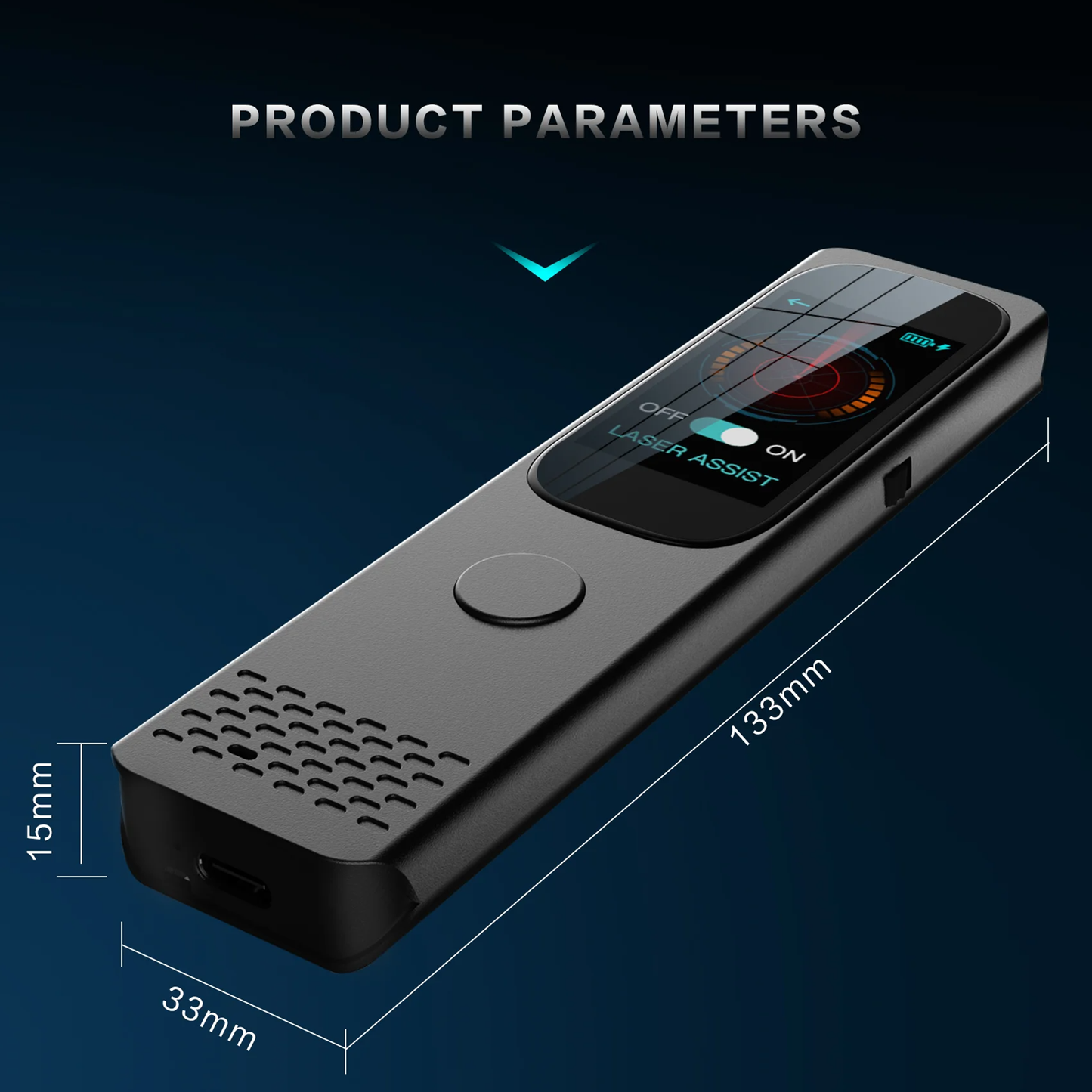 Rilevatore scanner professionale di Microspie e Telecamere 50MHz-8GHz - Rileva GPS Tracker, Microfoni, Telecamere Wireless con Schermo Touch LCD, Portatile per Auto, Ufficio, Viaggi con allarme porta