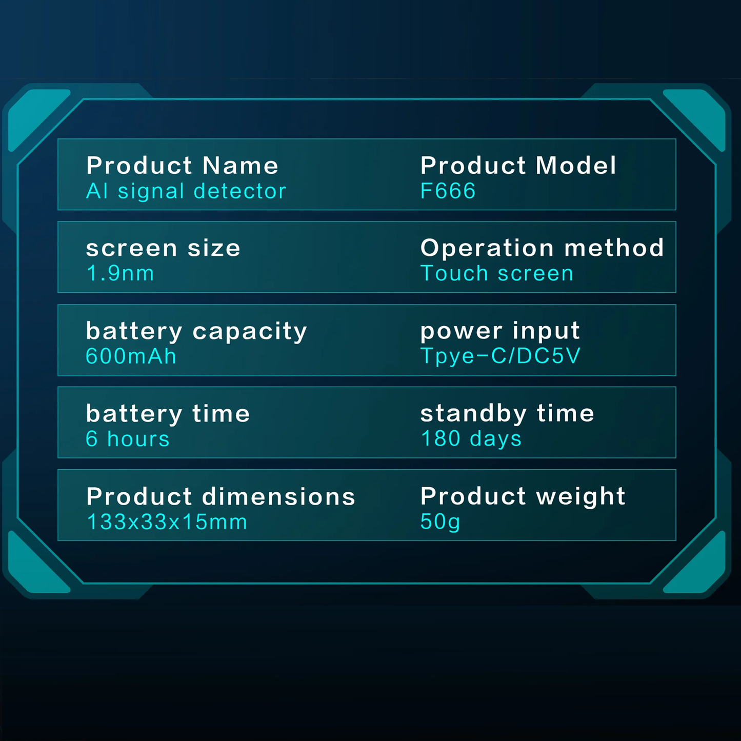 Rilevatore scanner professionale di Microspie e Telecamere 50MHz-8GHz - Rileva GPS Tracker, Microfoni, Telecamere Wireless con Schermo Touch LCD, Portatile per Auto, Ufficio, Viaggi con allarme porta