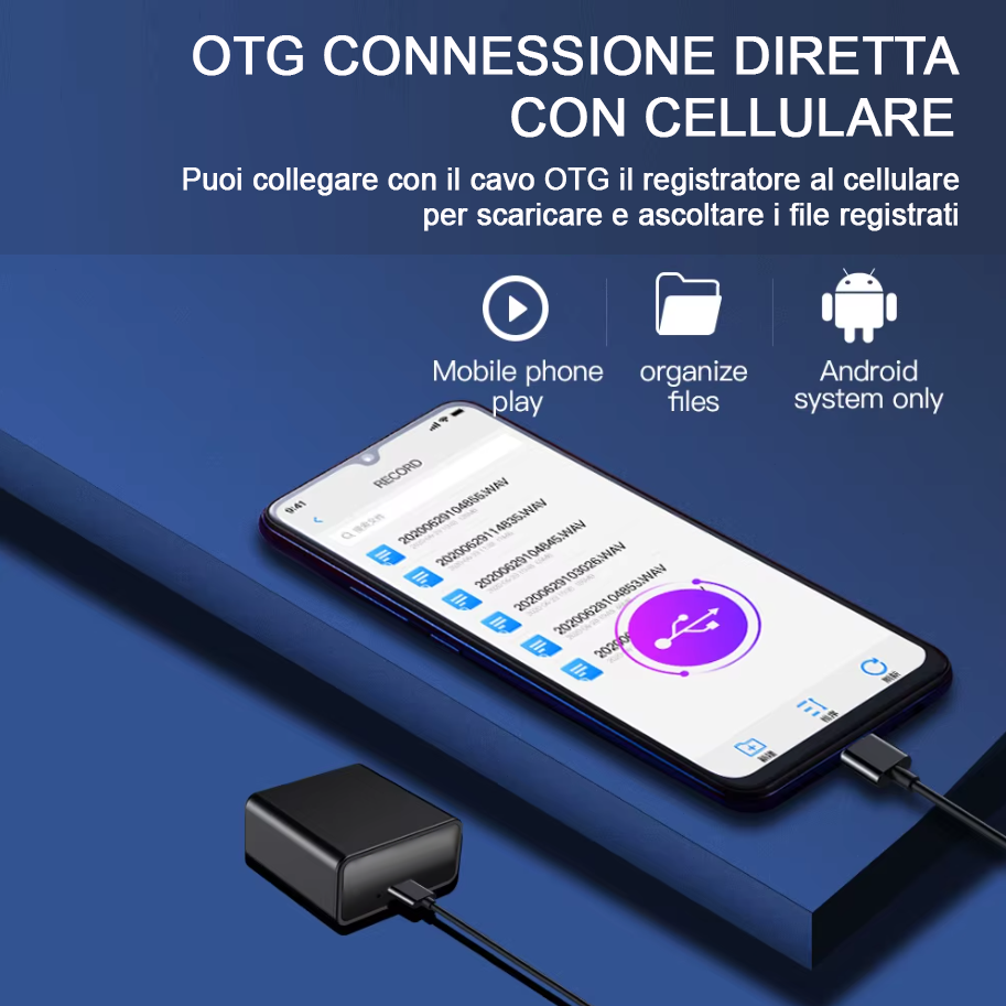 King Spy Voice F65 – Registratore Vocale Spy 7 Giorni di Batteria Digitale Professionale con Attivazione Vocale VOX e cancellazione del Rumore piccolo dotato di microfono molto sensibile