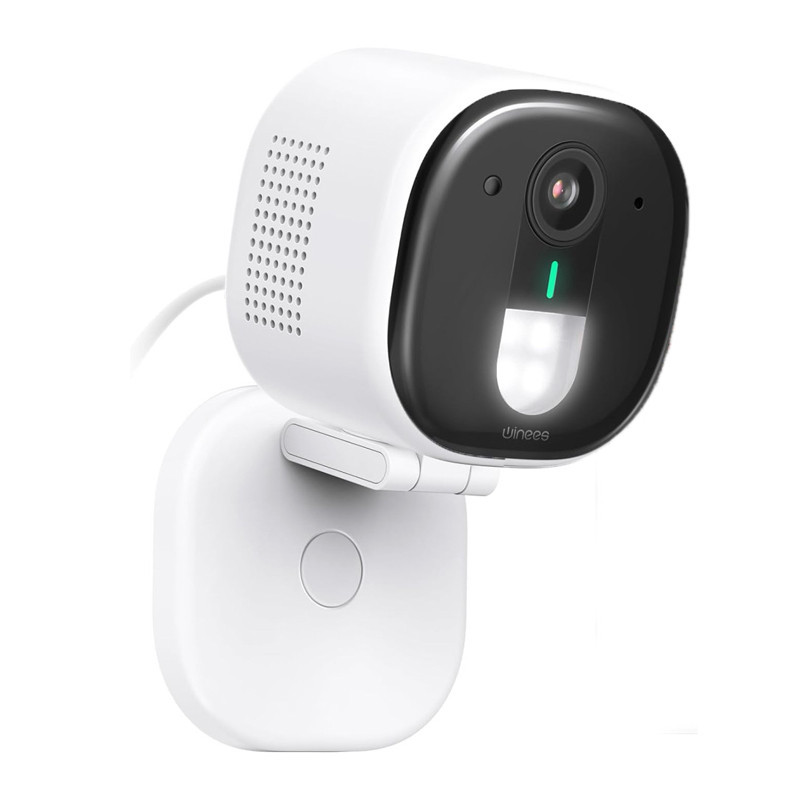 Telecamera Esterna 4MP con Visione Notturna a Colori – Rilevamento IA, Impermeabile IP65, Streaming Live 24/7 – Supporta MicroSD 128GB (Non Inclusa) – Compatibile con Google e Alexa