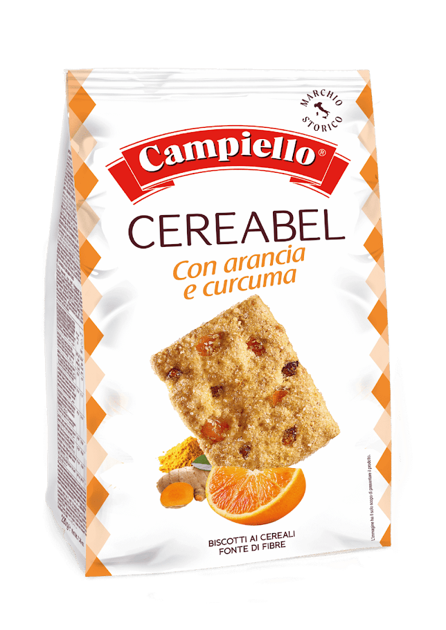 Biscotti ai Cereali con Arancia e Curcuma – Mix di Farine Pregiate (Frumento, Farro, Mais) con Curcuma e Veri Pezzi d'Arancia – Il Perfetto Equilibrio tra Gusto e Benessere per Colazione e Merenda