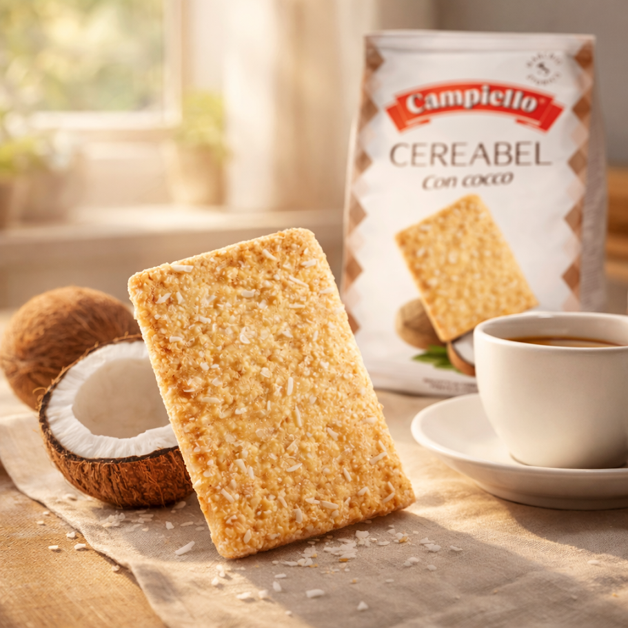 Biscotti ai Cereali al Cocco – Autentico Gusto di Cocco 11% con Farina Integrale di Farro e Fiocchi d'Avena – Per Colazione e Merenda – Croccantezza e Benessere in Ogni Morso