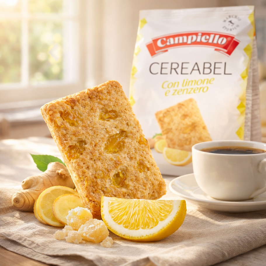 Biscotti ai Cereali con Limone e Zenzero – Croccanti e Speziati con Zenzero Candito 8,5%, Scorze di Limone Candite e Farine Pregiate – Ideali per Colazione, Merenda e Break Energizzante