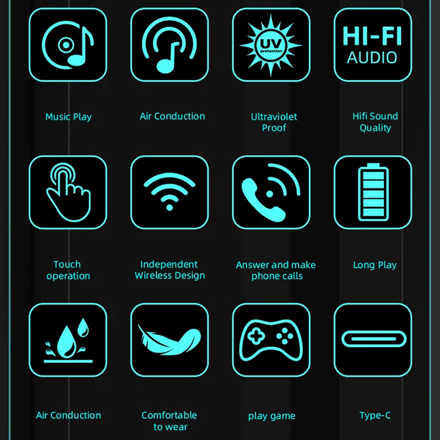 Occhiali Smart Bluetooth Ascolta Musica e Rispondi alle Chiamate con un Design Unico Touch Control