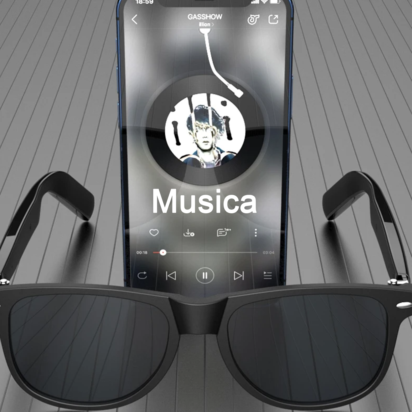 Occhiali Smart Bluetooth Ascolta Musica e Rispondi alle Chiamate con un Design Unico Touch Control