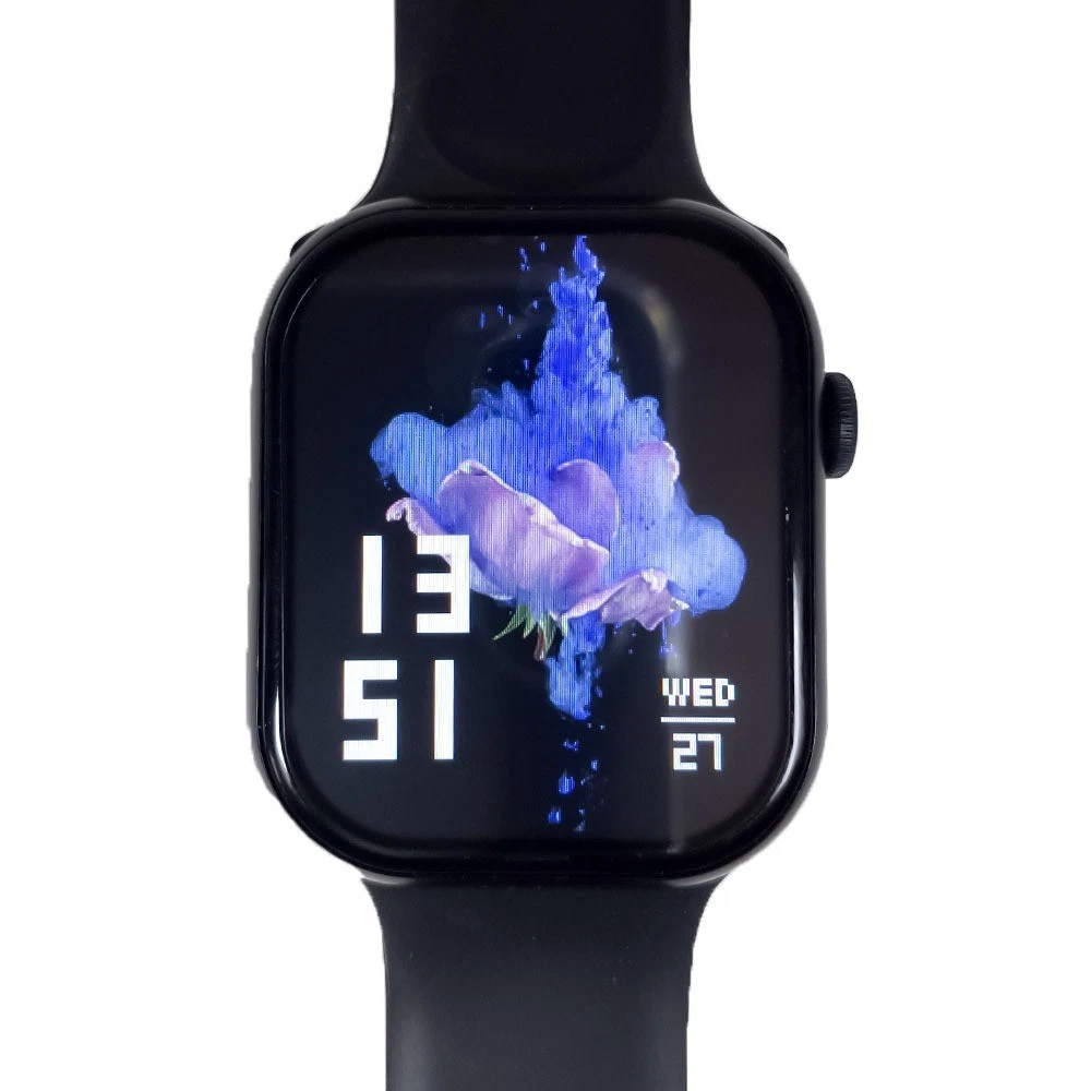 (S2000 Nero) Smartwatch con Funzione SOS – Orologio Intelligente Unisex Design Squadrato 44-49mm, 7 Cinturini Inclusi, Impermeabile IP67, Batteria 4 Giorni, Assistente Google, Chiamate BT – Set Regalo con Torcia LED