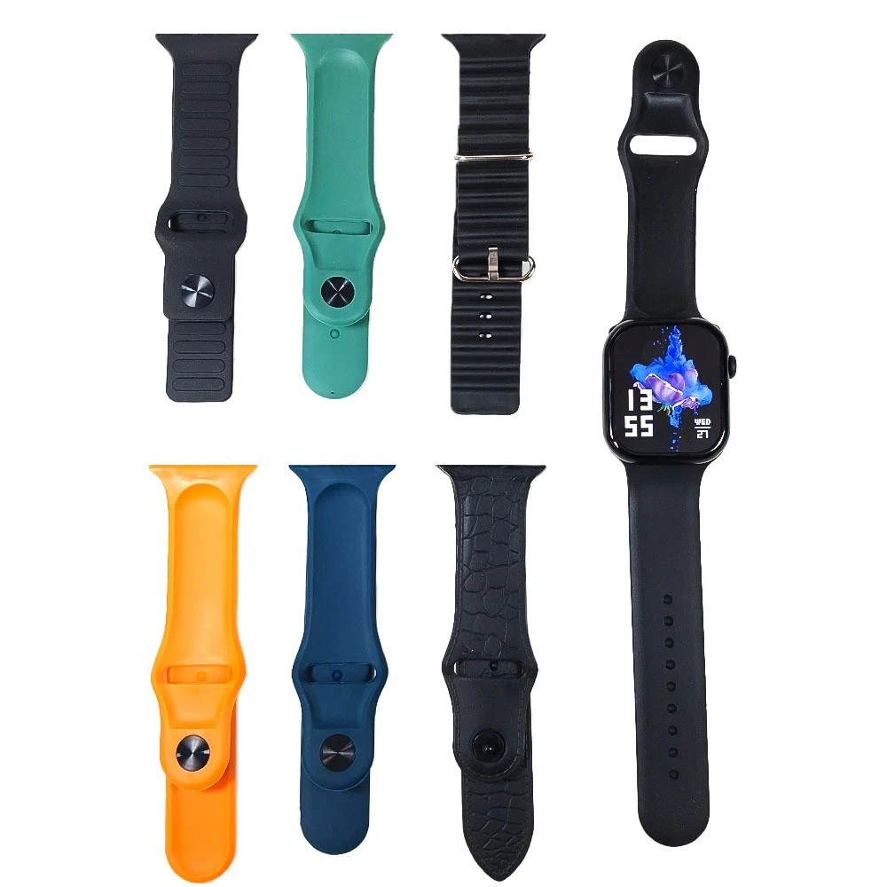 (S2000 Nero) Smartwatch con Funzione SOS – Orologio Intelligente Unisex Design Squadrato 44-49mm, 7 Cinturini Inclusi, Impermeabile IP67, Batteria 4 Giorni, Assistente Google, Chiamate BT – Set Regalo con Torcia LED