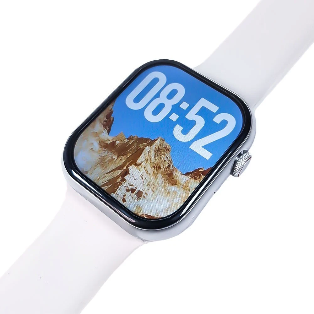 (S2000 Bianco) Smartwatch con Funzione SOS – Orologio Intelligente Unisex Design Squadrato 44-49mm, 7 Cinturini Inclusi, Impermeabile IP67, Batteria 4 Giorni, Assistente Google, Chiamate BT – Set Regalo con Torcia LED (Copia)