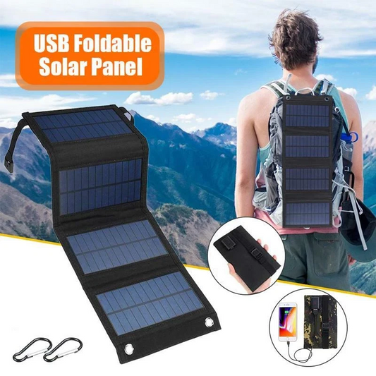 Pannello solare pieghevole USB 5V caricabatterie telefono campeggio trekking USB