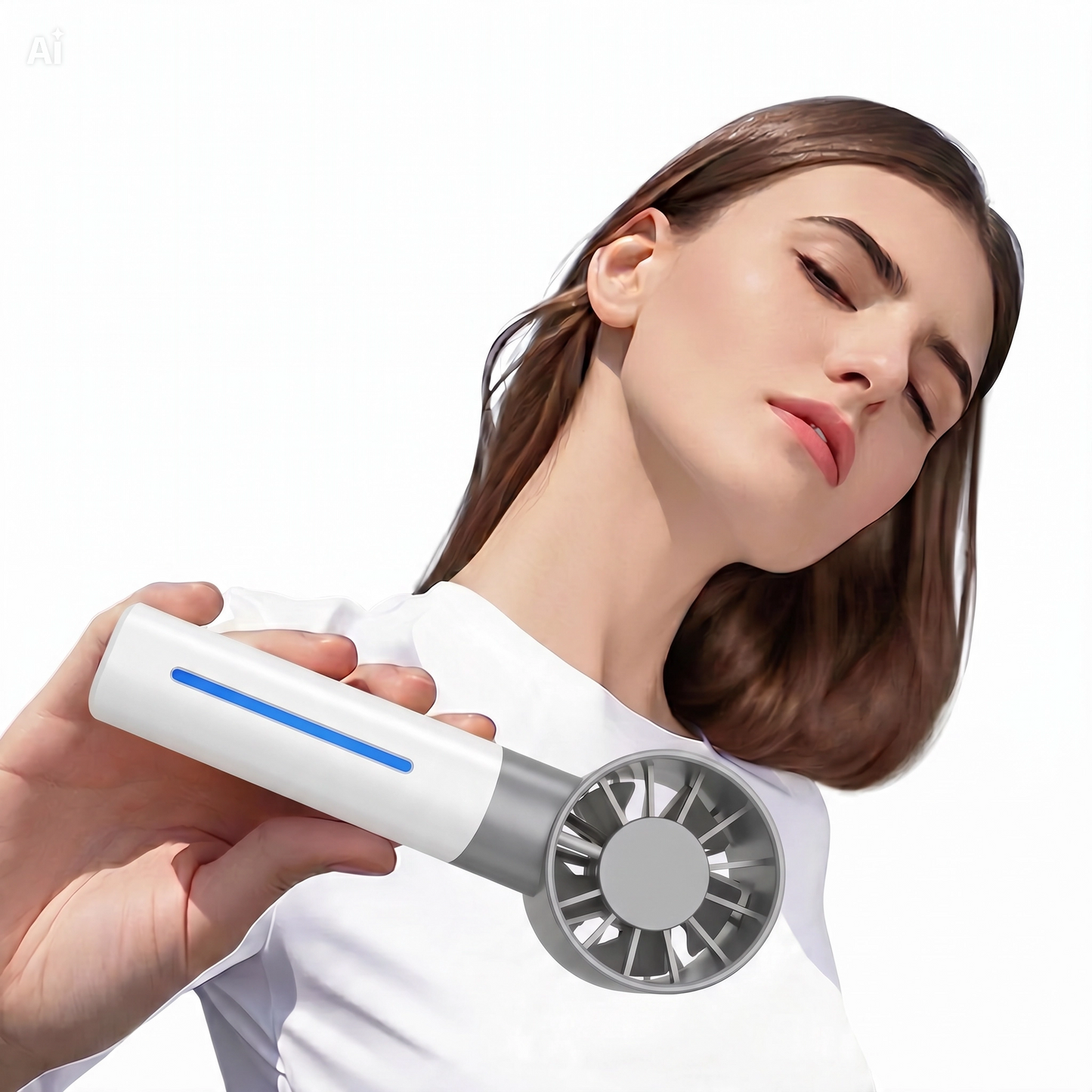 (G106)Mini Ventilatore Portatile con Nebulizzatore e Umidificatore – Raffrescatore USB Ricaricabile con 5 Velocità Touch, Design Compatto e Leggero (150g) – Ideale per Ufficio, Auto, Casa e Outdoor
