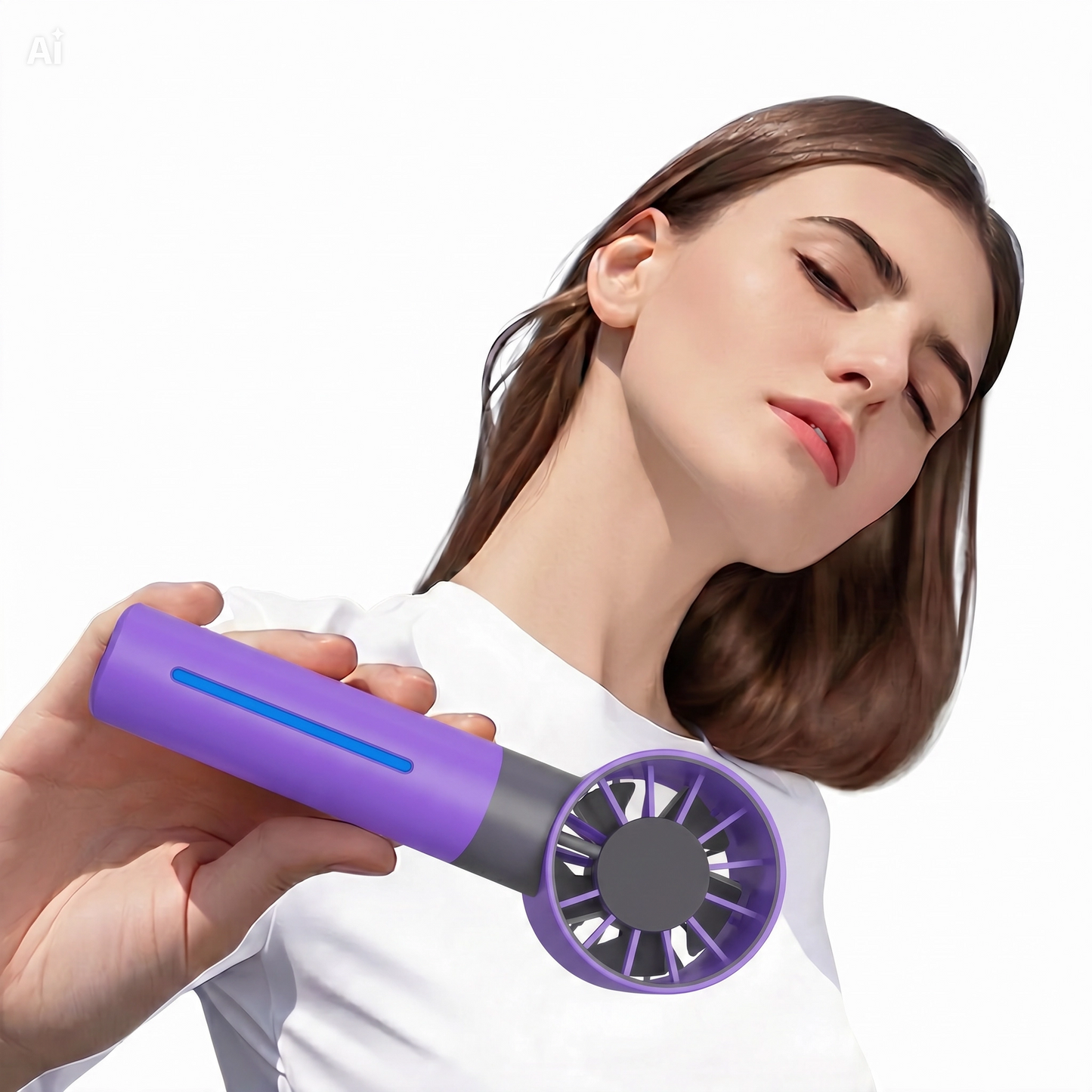 (G106)Mini Ventilatore Portatile con Nebulizzatore e Umidificatore – Raffrescatore USB Ricaricabile con 5 Velocità Touch, Design Compatto e Leggero (150g) – Ideale per Ufficio, Auto, Casa e Outdoor