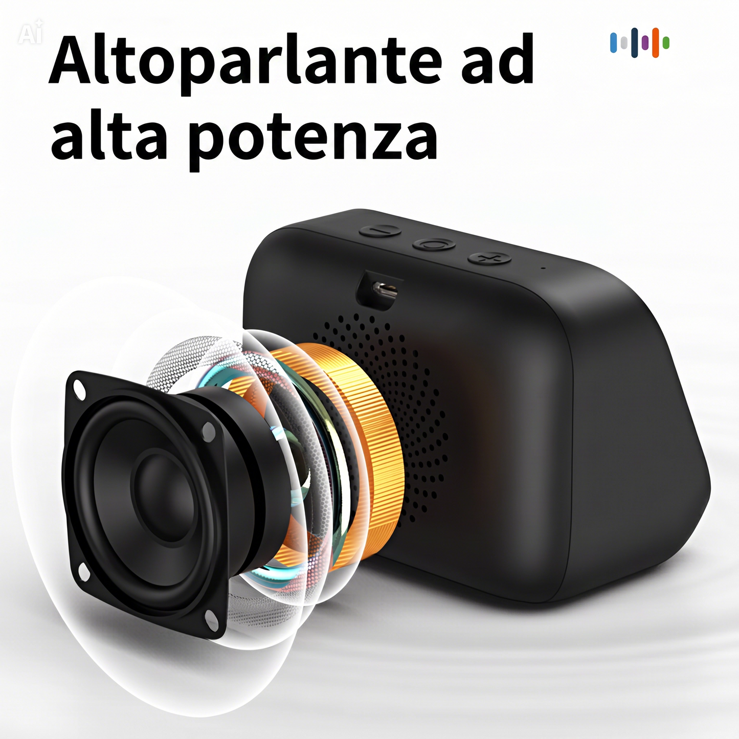 Altoparlante Bluetooth con Display 4" – Smart Speaker con Assistente Vocale, Chiamate, Musica, Meteo, Calendario, Sveglia, Cronometro, Calcolatrice, Orologio Mondiale, Effetti Luce, Cerca Telefono, Fotocamera Remota(Bianco)